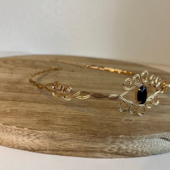 Gold Handmade Wire Swirl Belly Chain Belt or Headband Festival Piece - Picture 3 of 9